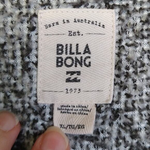 Billabong Sherpa hooded flyaway cardigan jacket Size XL - Picture 3 of 10